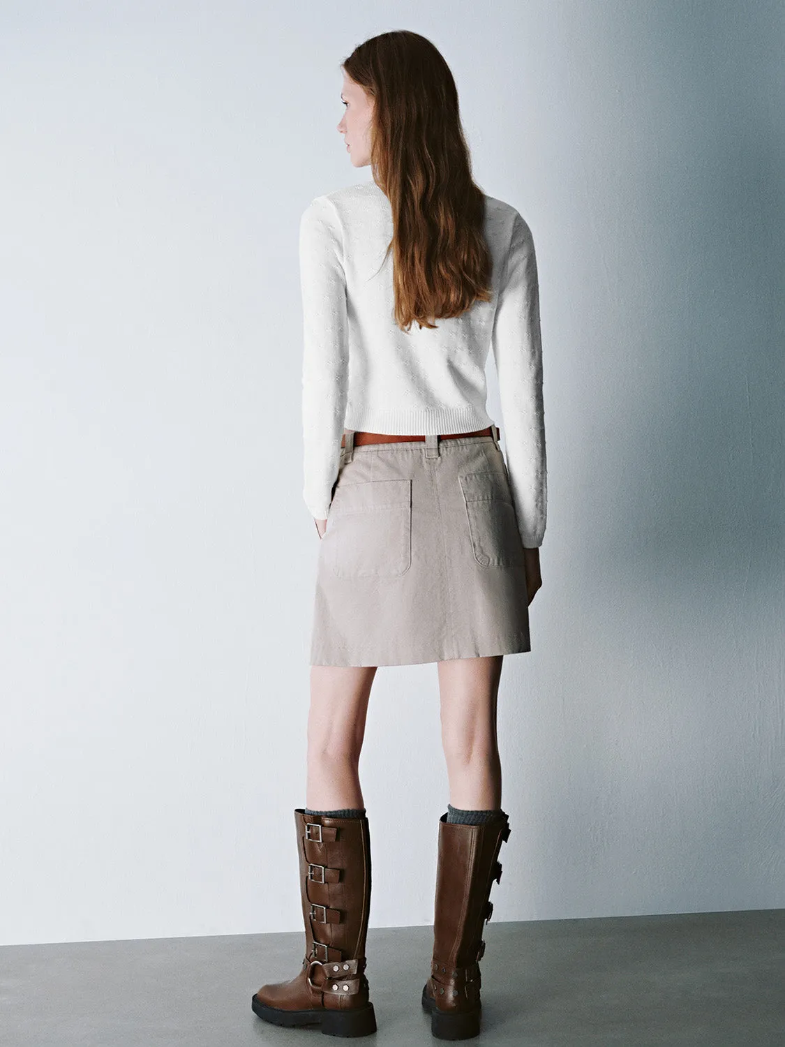 Crew Neck Knitted Cardigan sold by Urban Revivo product image thumbnail 4