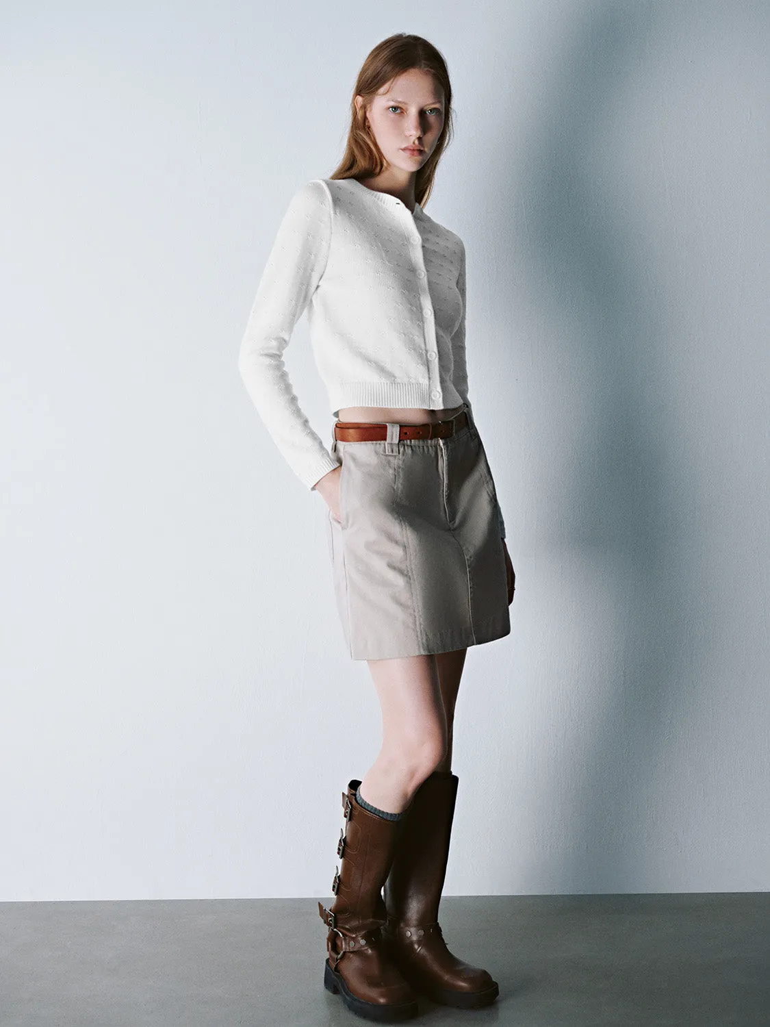 Crew Neck Knitted Cardigan sold by Urban Revivo product image thumbnail 5