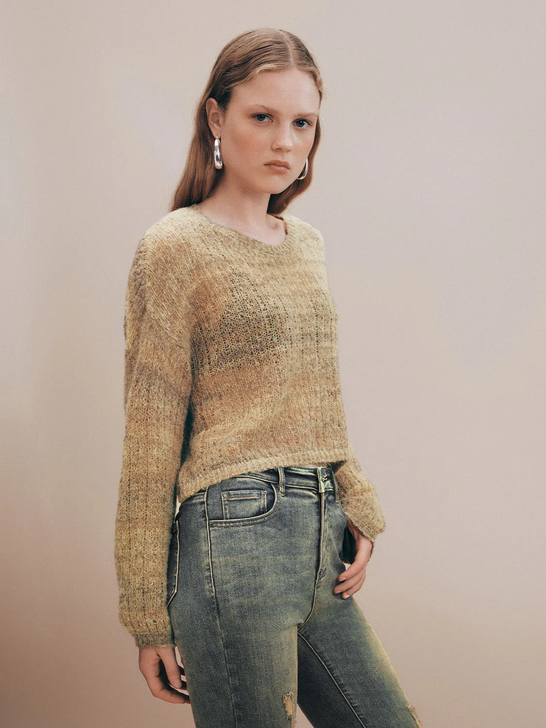 Crew Neck Loose Knitted T-Shirt sold by Urban Revivo product image thumbnail 3