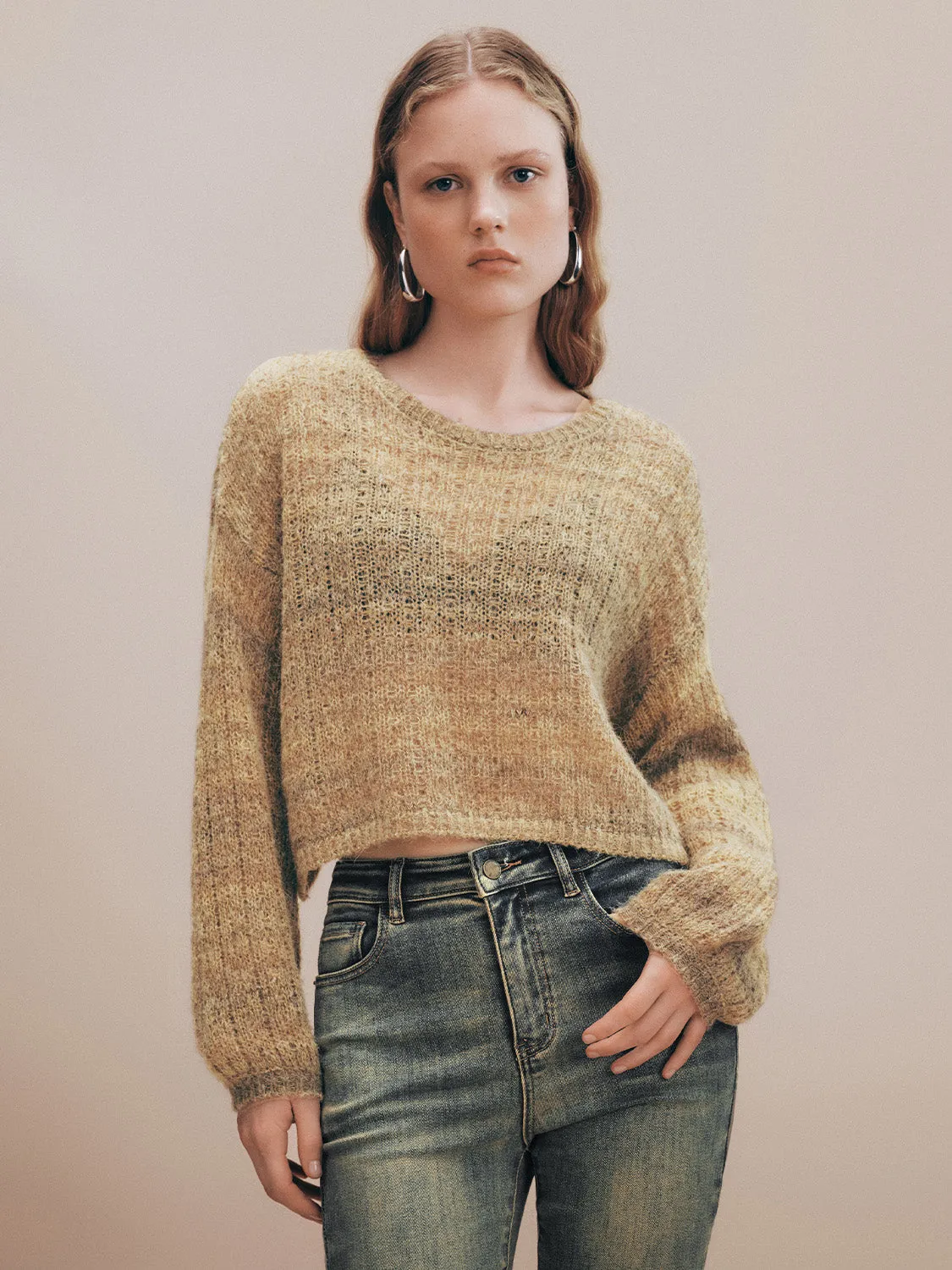 Crew Neck Loose Knitted T-Shirt sold by Urban Revivo