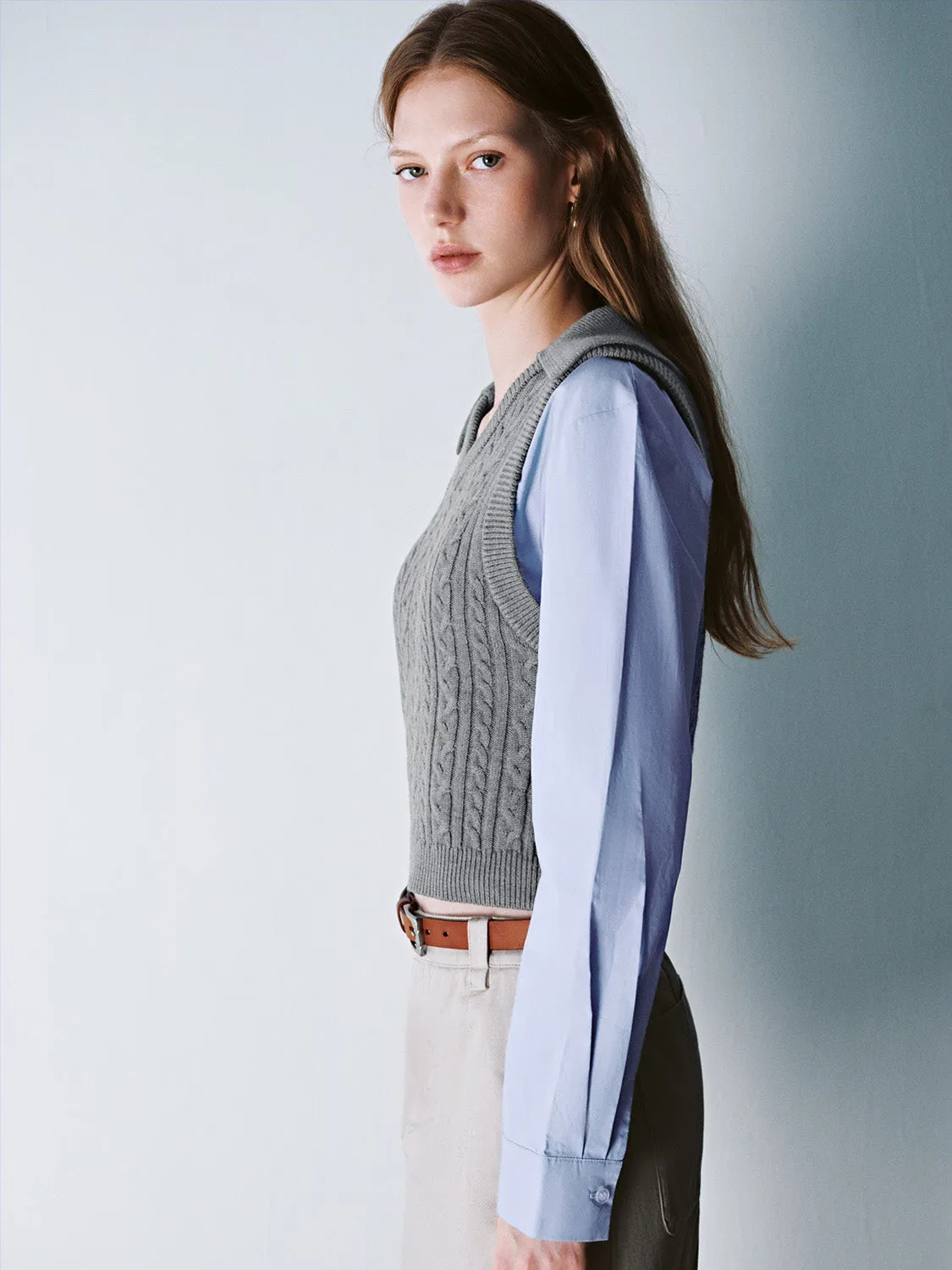 Collared Neck 2 In 1 Knitted T-Shirt sold by Urban Revivo product image thumbnail 3