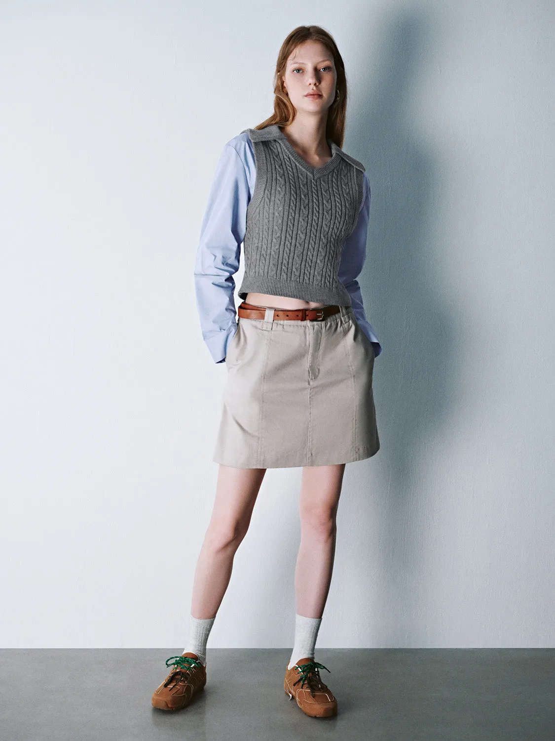 Collared Neck 2 In 1 Knitted T-Shirt sold by Urban Revivo product image thumbnail 5