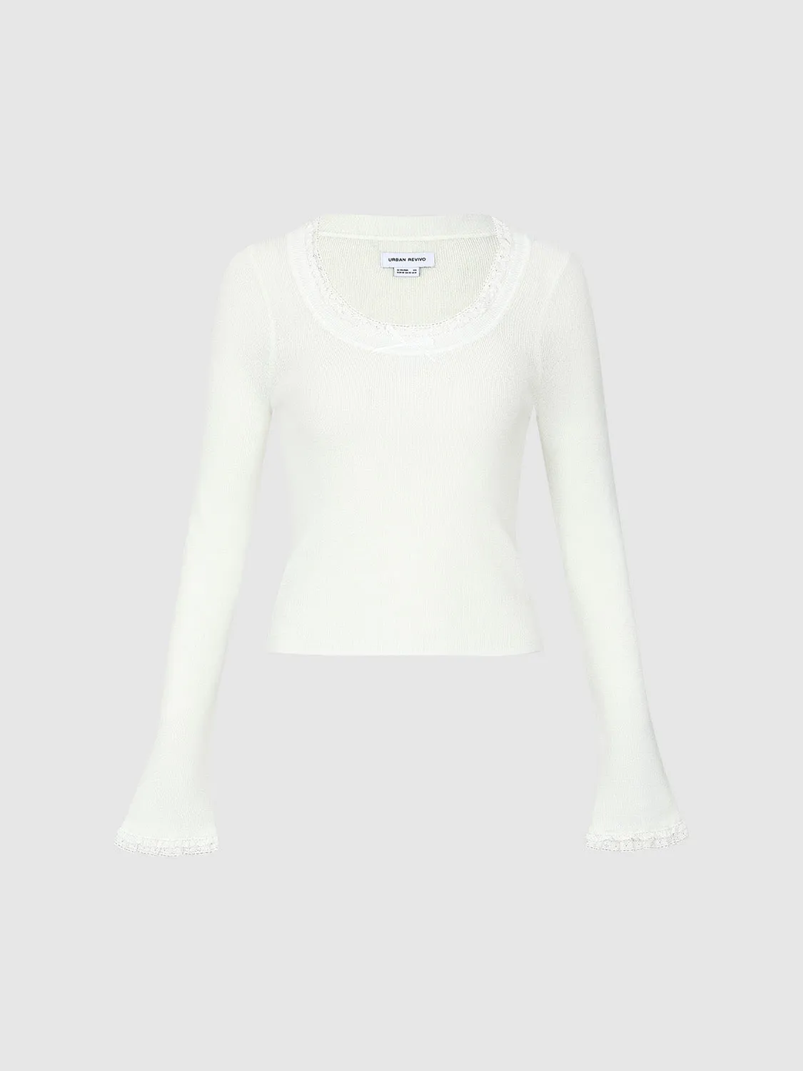 U Neck Skinny Knitted T-Shirt sold by Urban Revivo product image thumbnail 2