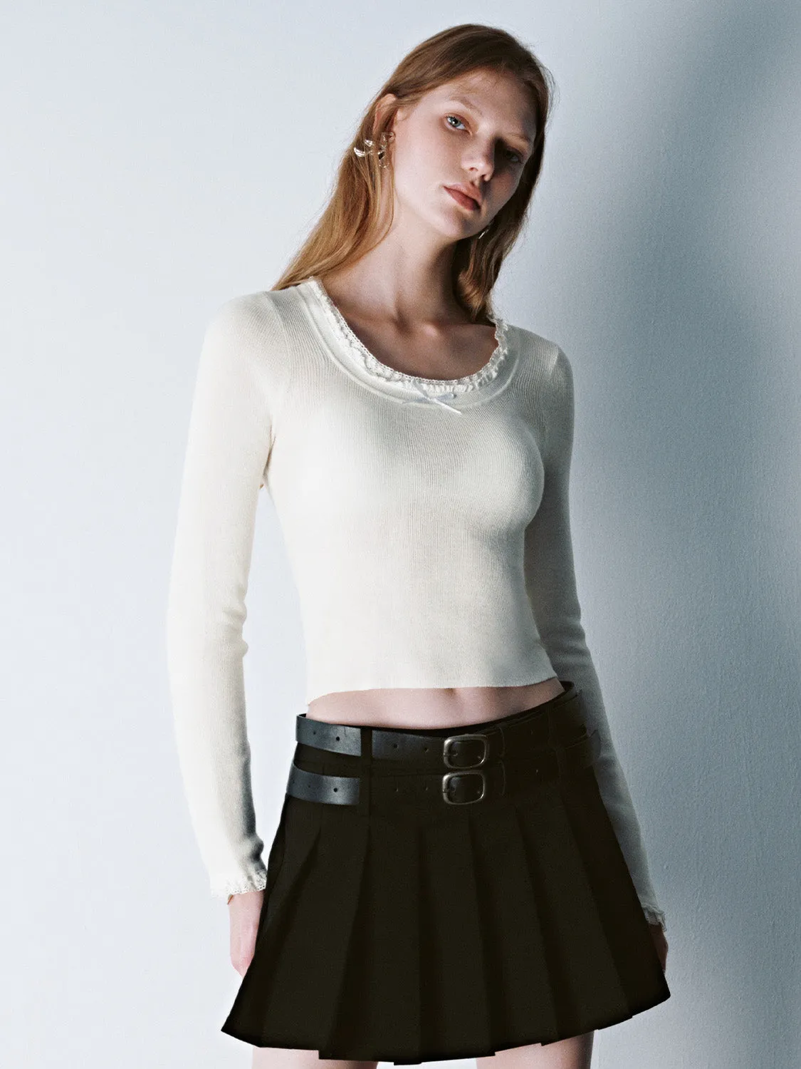 U Neck Skinny Knitted T-Shirt sold by Urban Revivo