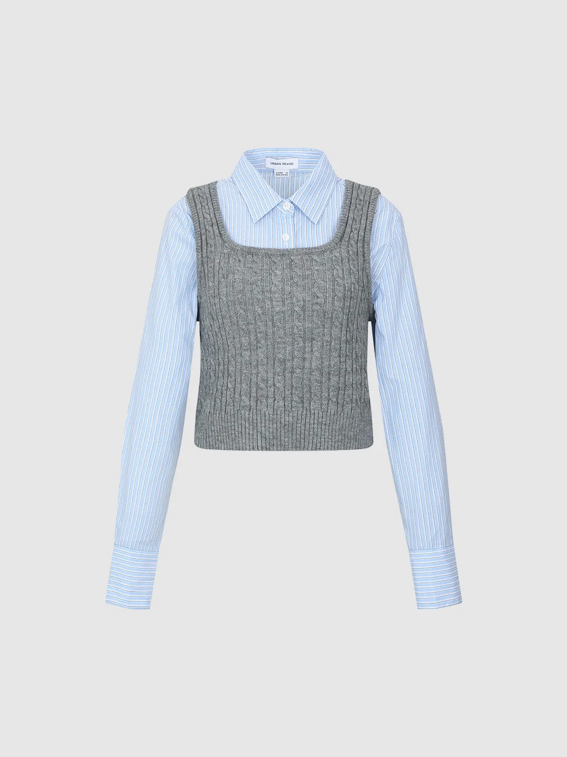 2 In 1 Knitted T-Shirt sold by Urban Revivo product image thumbnail 3