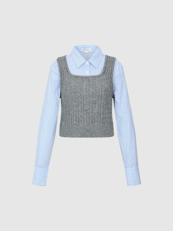 2 In 1 Knitted T-Shirt sold by Urban Revivo