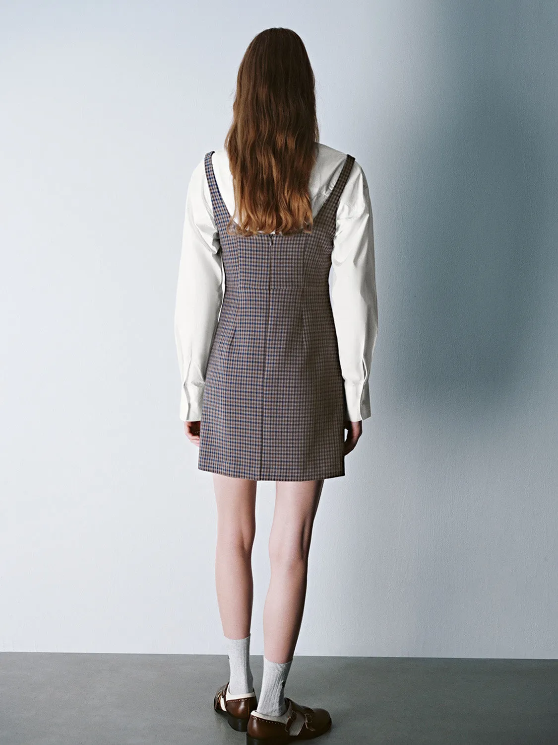 Checkered Sleeveless A-Line Dress sold by Urban Revivo product image thumbnail 4