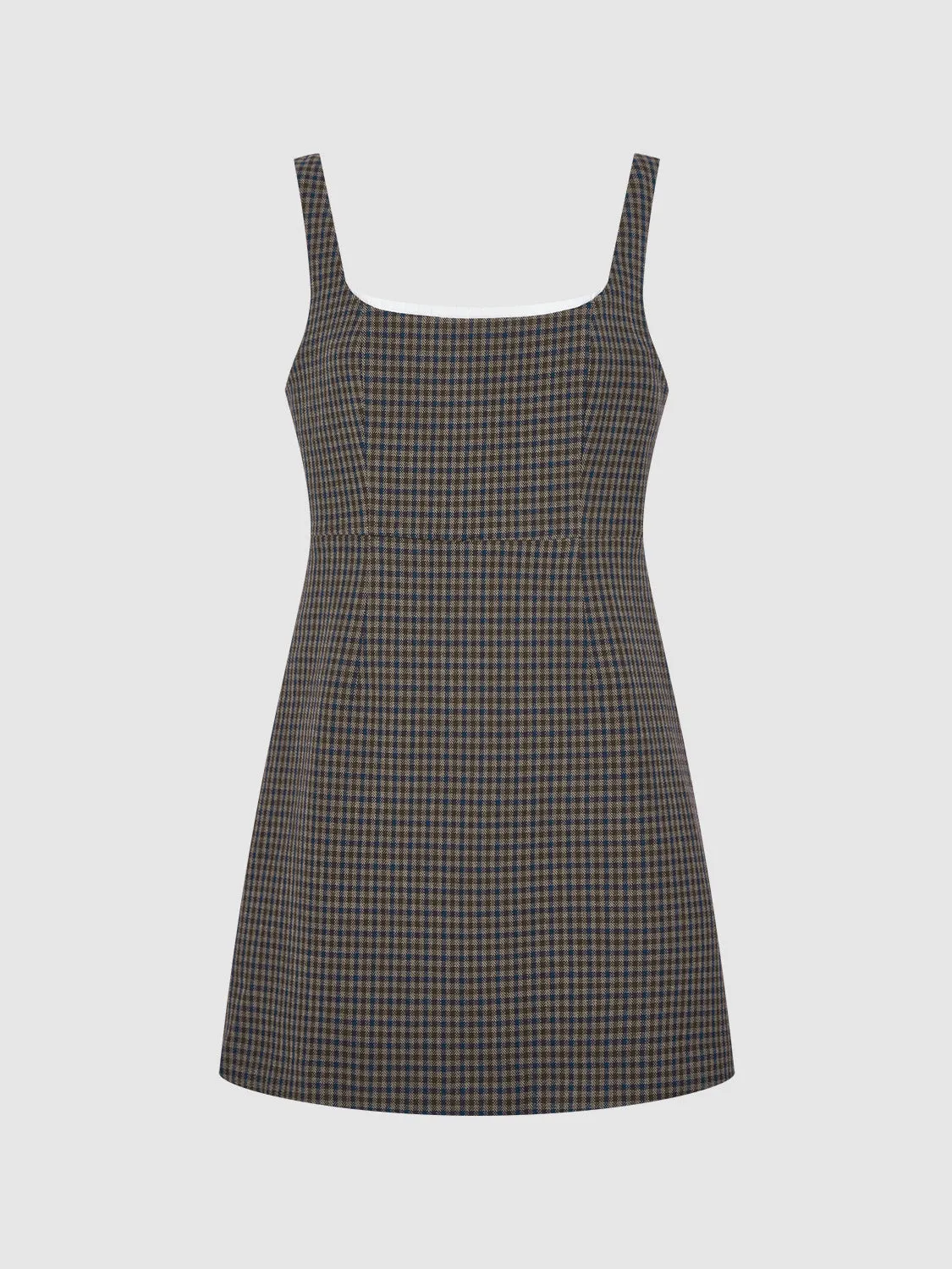 Checkered Sleeveless A-Line Dress sold by Urban Revivo product image thumbnail 2
