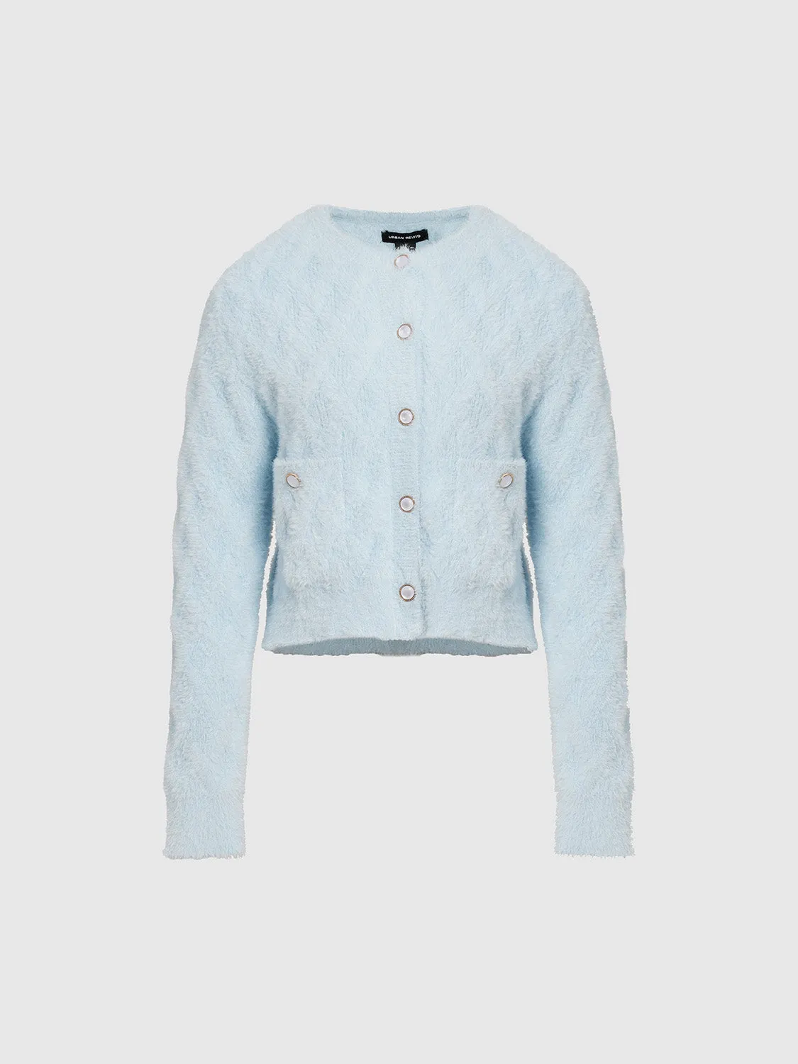 Crew Neck Knitted Cardigan sold by Urban Revivo product image thumbnail 3