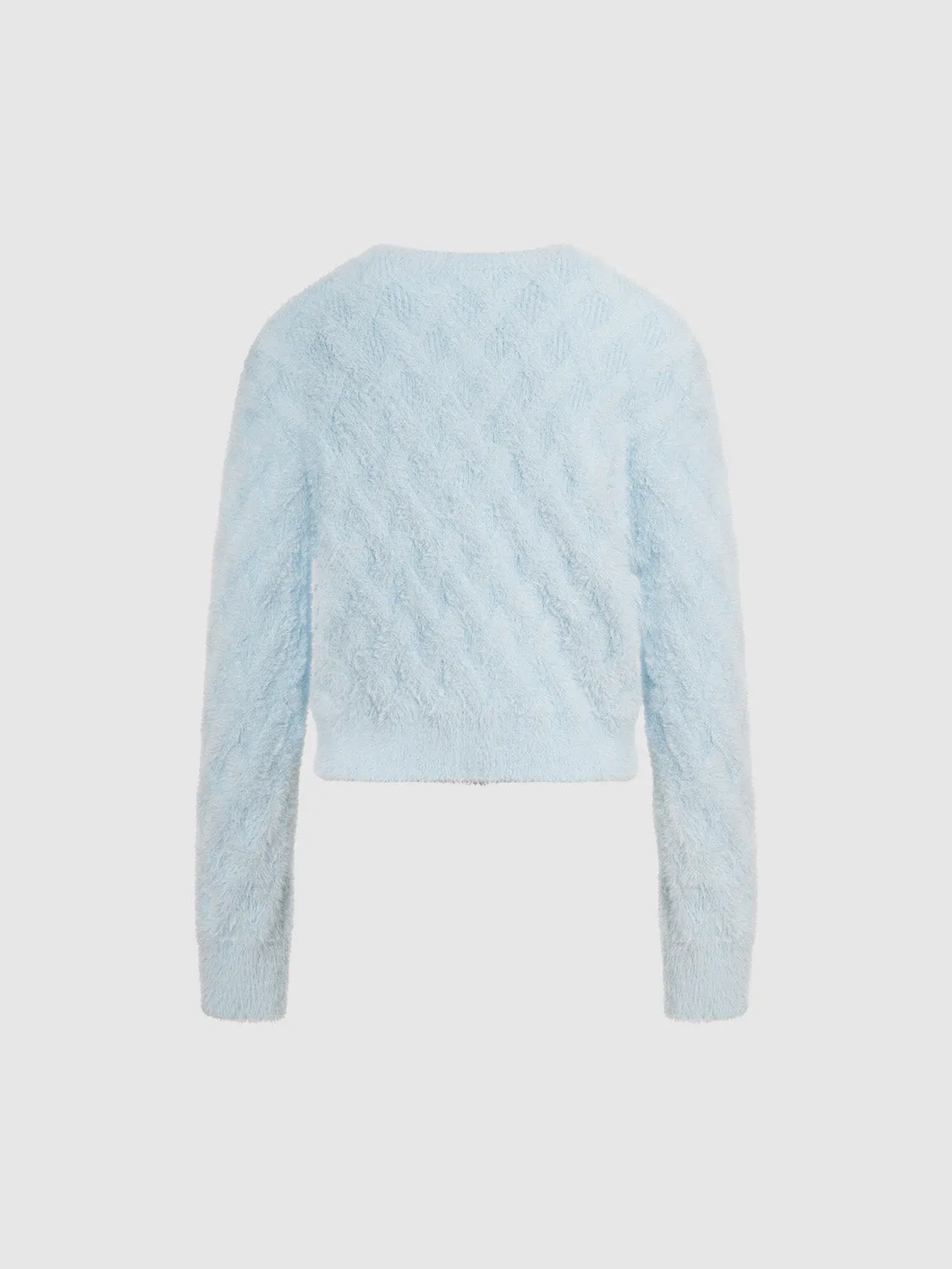 Crew Neck Knitted Cardigan sold by Urban Revivo product image thumbnail 2