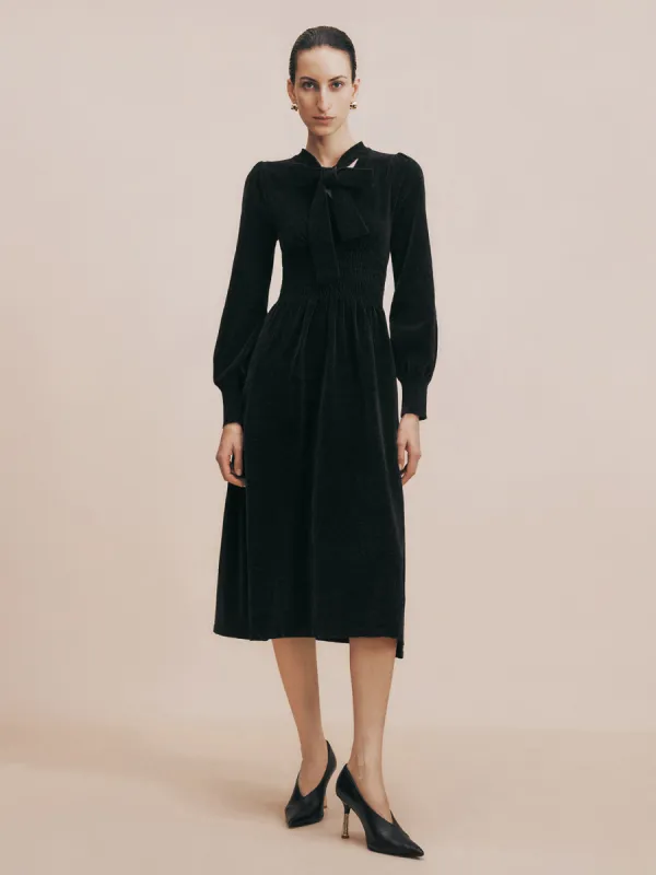 Tie Neck Skinny Knitted Dress sold by Urban Revivo