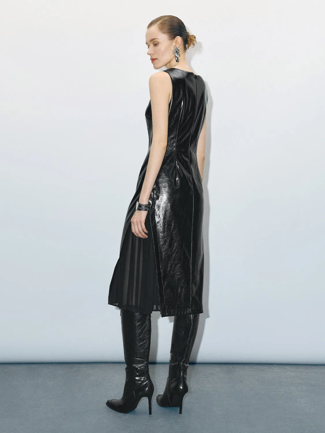 Boat Neck Sleeveless A-Line Dress sold by Urban Revivo product image thumbnail 4