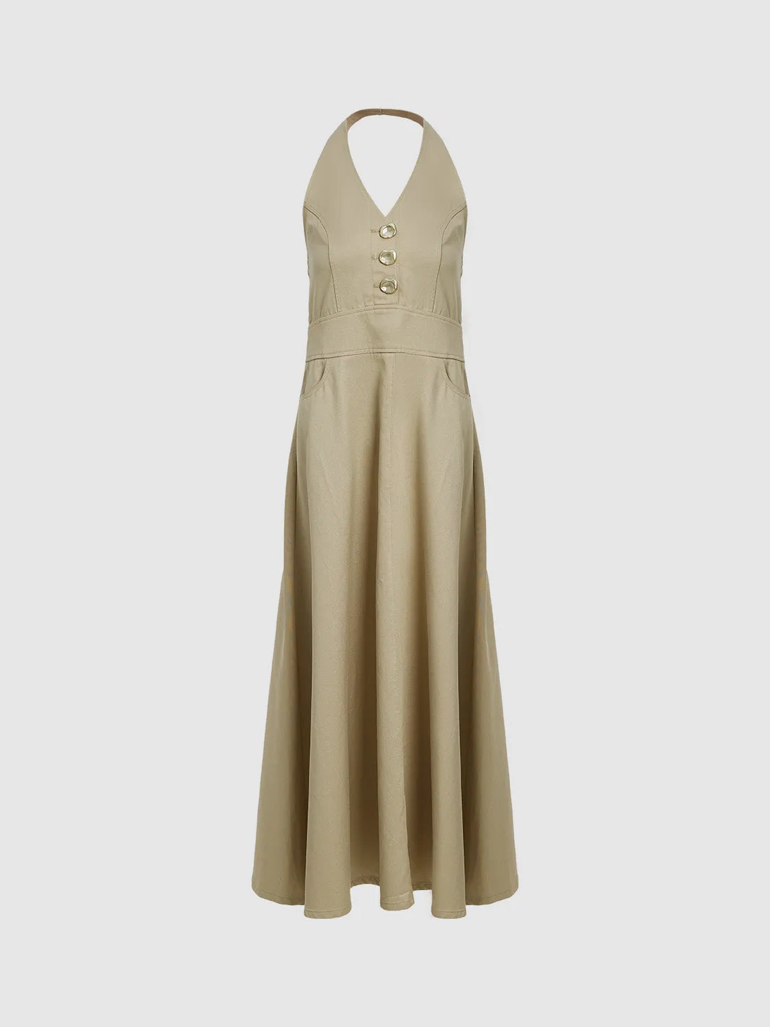 Halter Neck A-Line Dress sold by Urban Revivo product image thumbnail 2