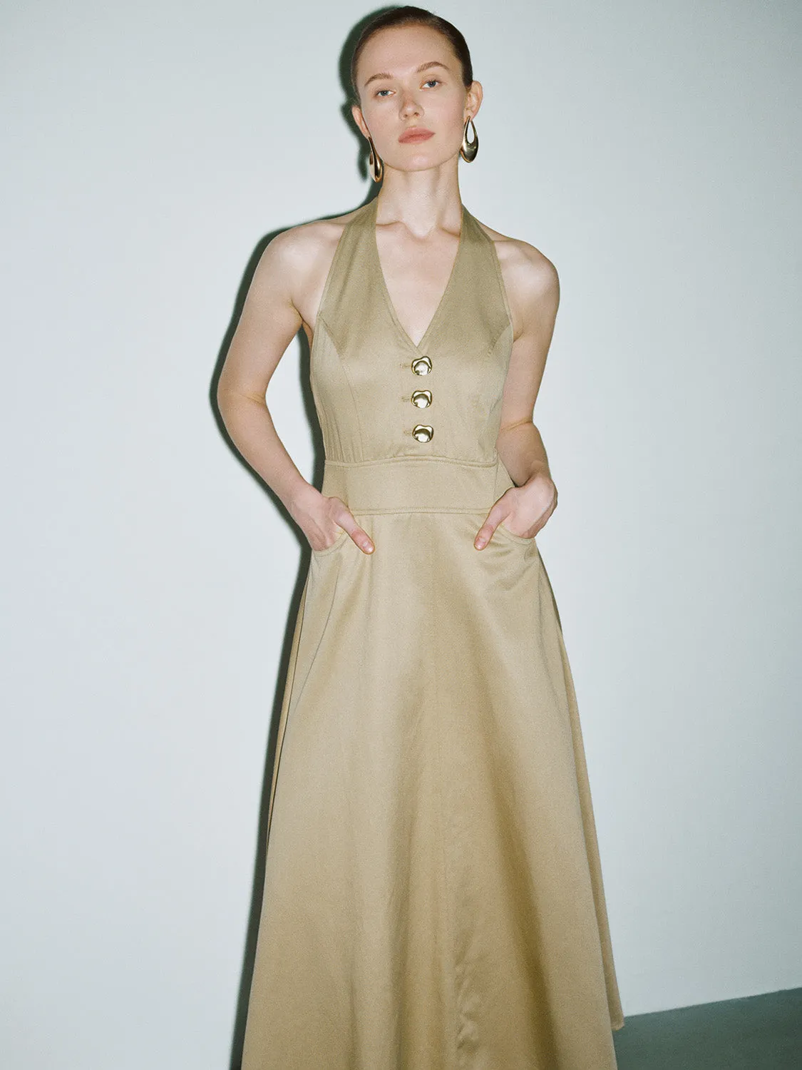 Halter Neck A-Line Dress sold by Urban Revivo product image thumbnail 5