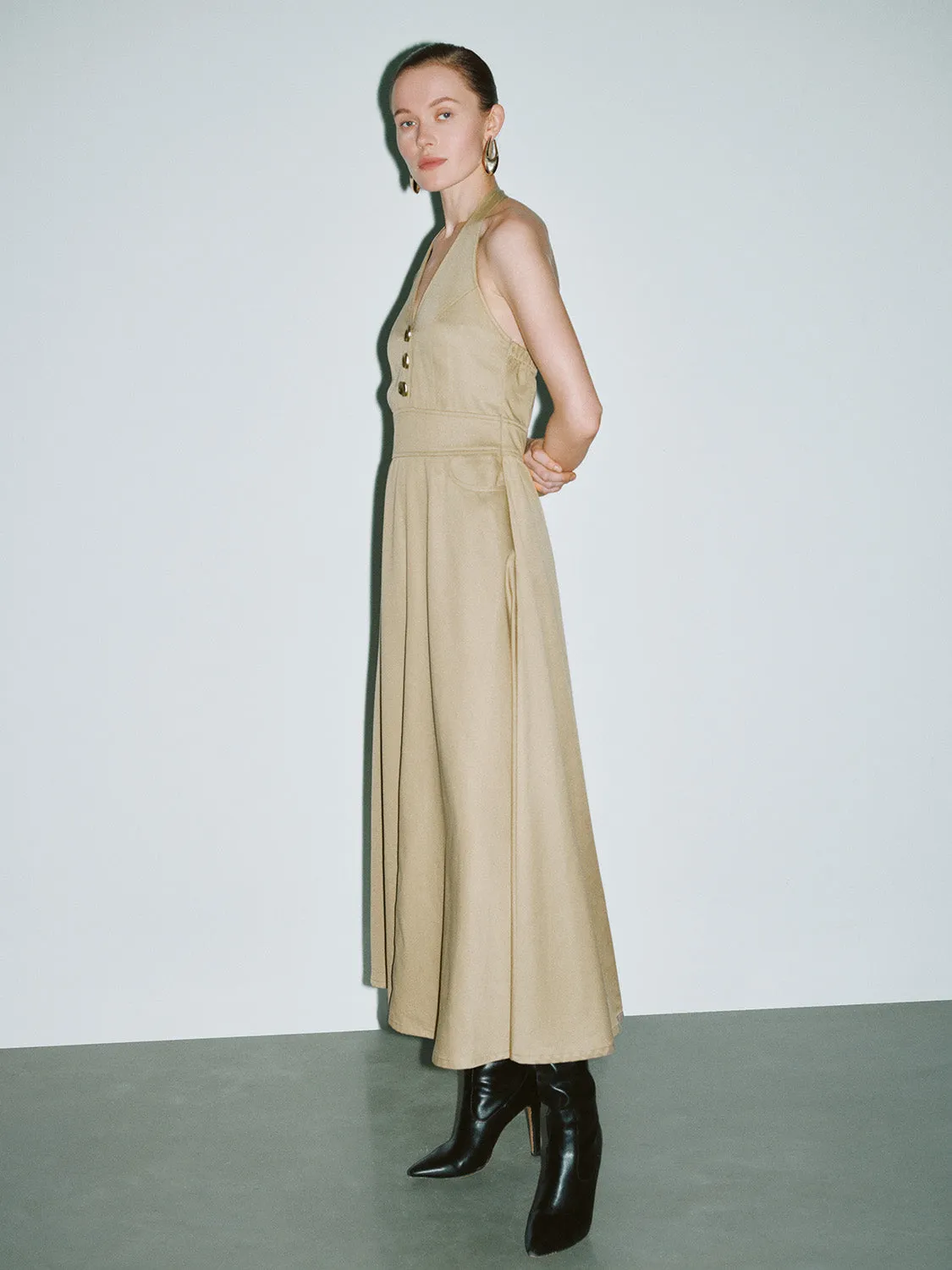 Halter Neck A-Line Dress sold by Urban Revivo product image thumbnail 3