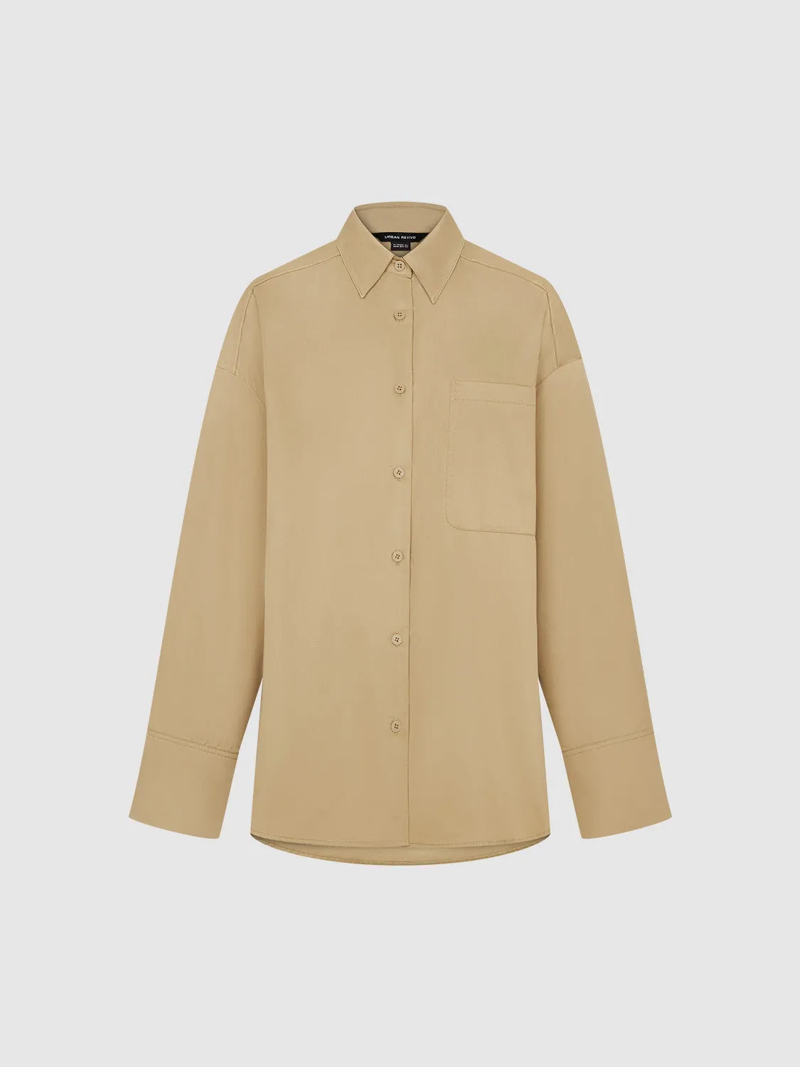 Button Up Oversized Shirt sold by Urban Revivo product image thumbnail 2