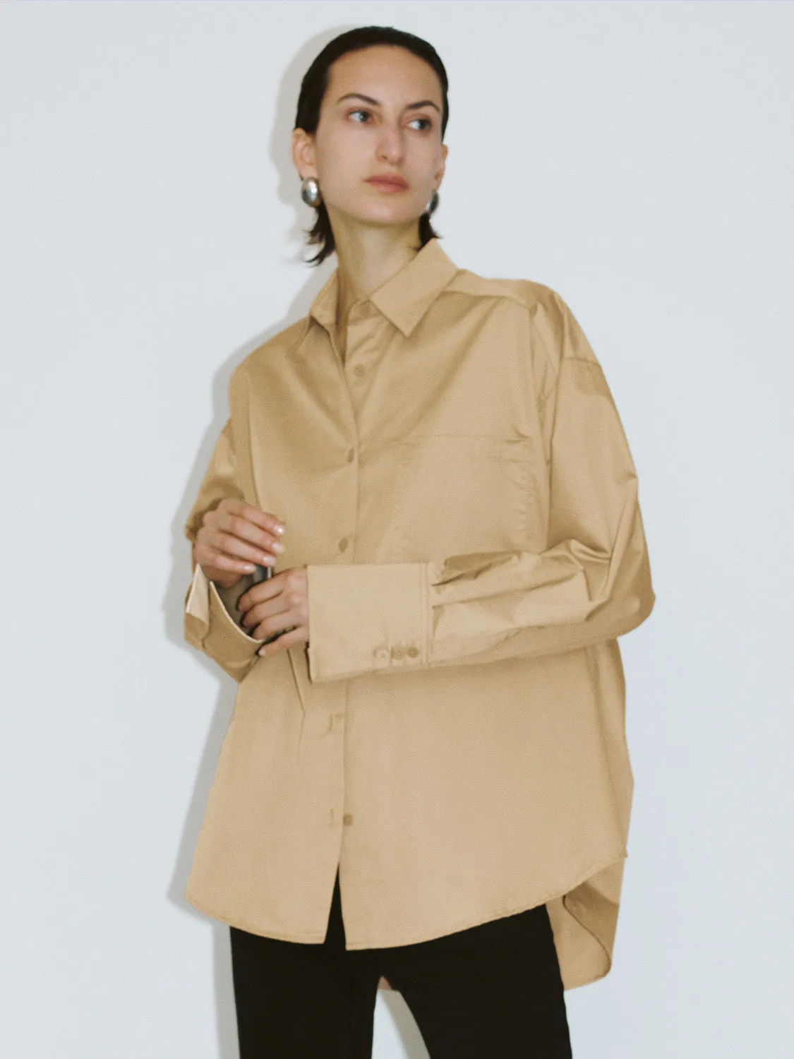 Button Up Oversized Shirt sold by Urban Revivo