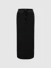 Drawstring Waist Midi Straight Skirt sold by Urban Revivo