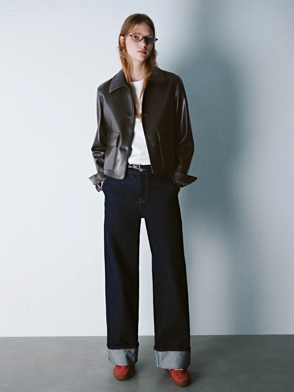 Button Up Loose Straight Jacket sold by Urban Revivo product image thumbnail 5