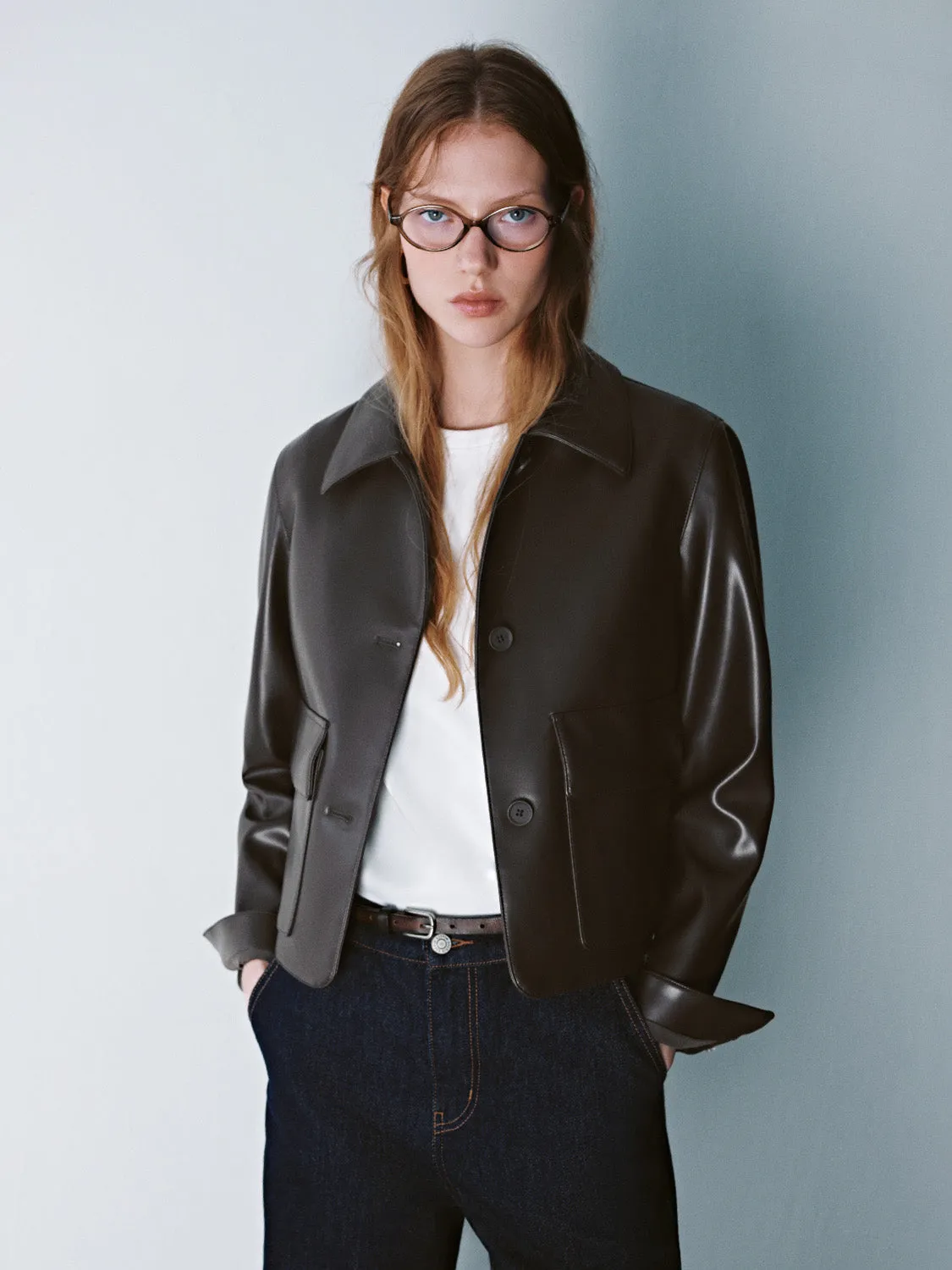 Button Up Loose Straight Jacket sold by Urban Revivo