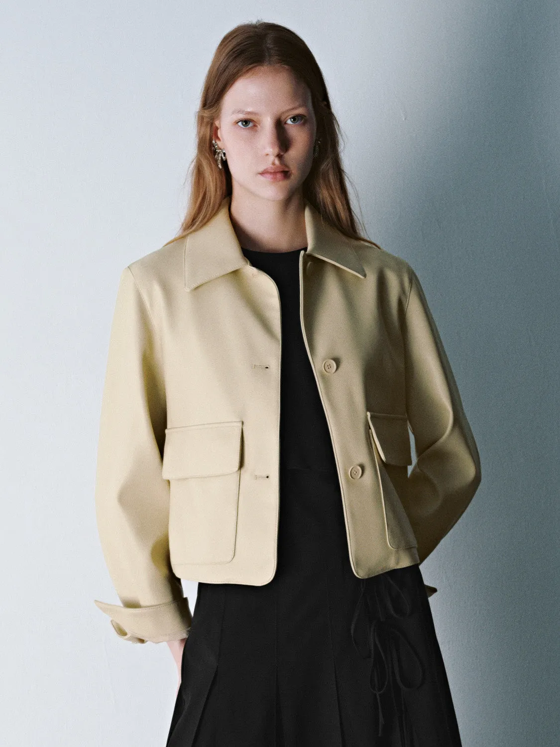 Button Up Loose Straight Jacket sold by Urban Revivo