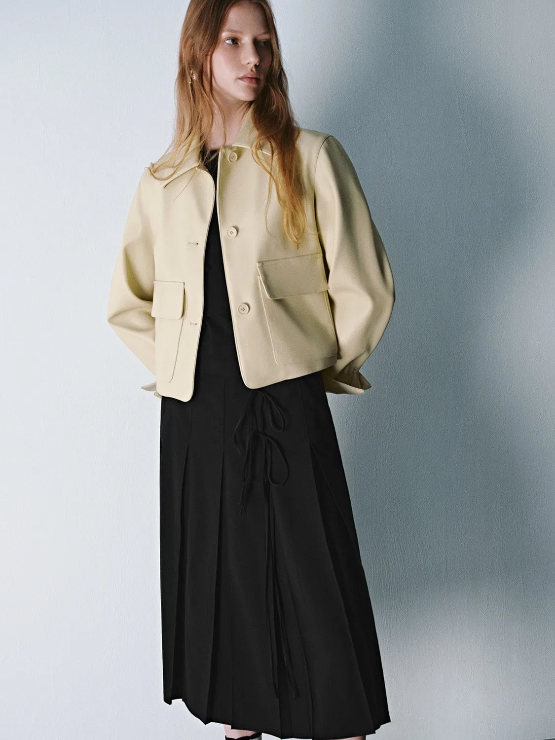 Button Up Loose Straight Jacket sold by Urban Revivo product image thumbnail 5