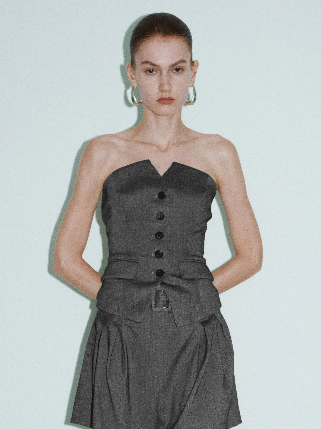 Zipper Back Sleeveless Blouse sold by Urban Revivo