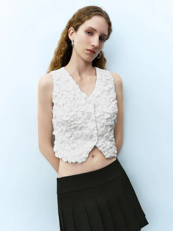 V-Neck Straight Waistcoat sold by Urban Revivo