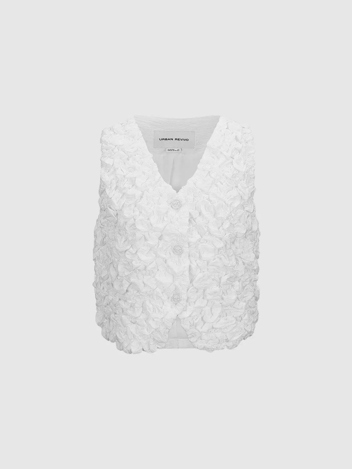 V-Neck Straight Waistcoat sold by Urban Revivo product image thumbnail 2