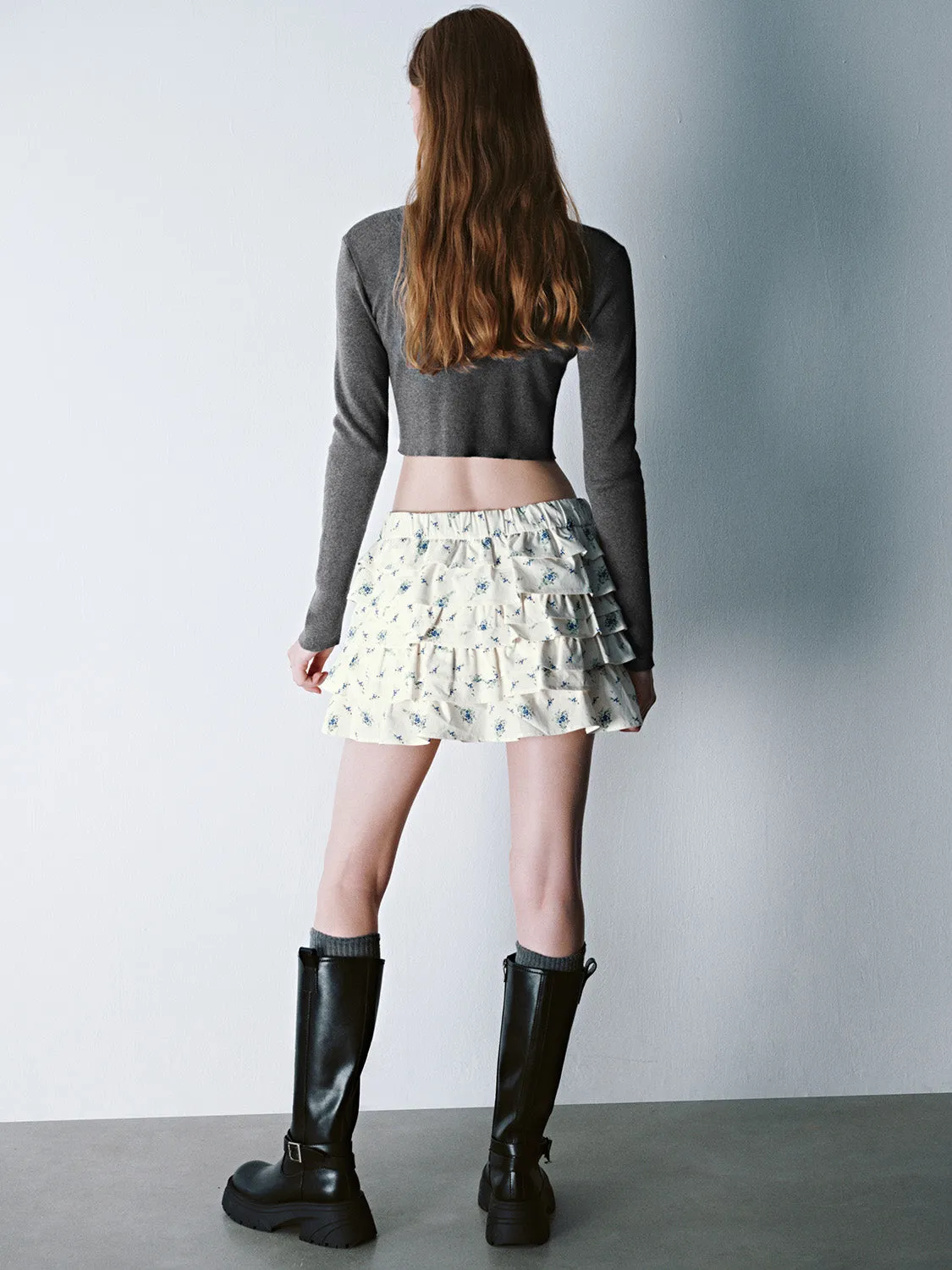Elastic Waist Mini A-Line Skirt sold by Urban Revivo product image thumbnail 4