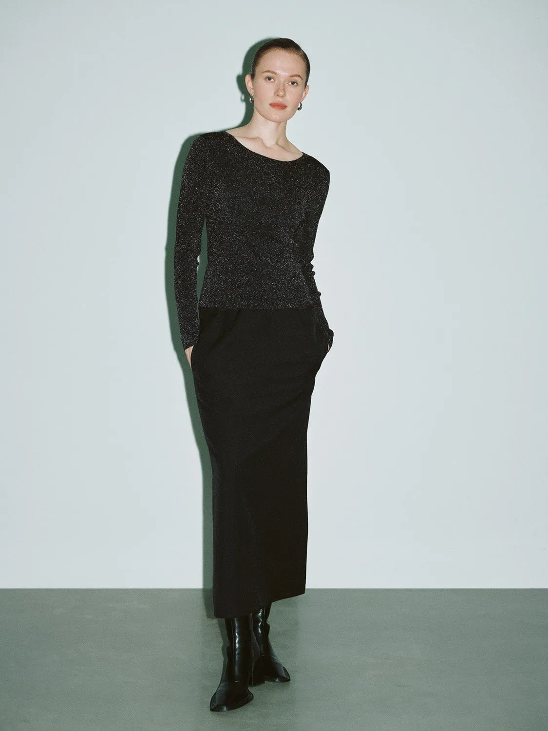 Skinny Crew Neck Knitted T-Shirt sold by Urban Revivo product image thumbnail 5