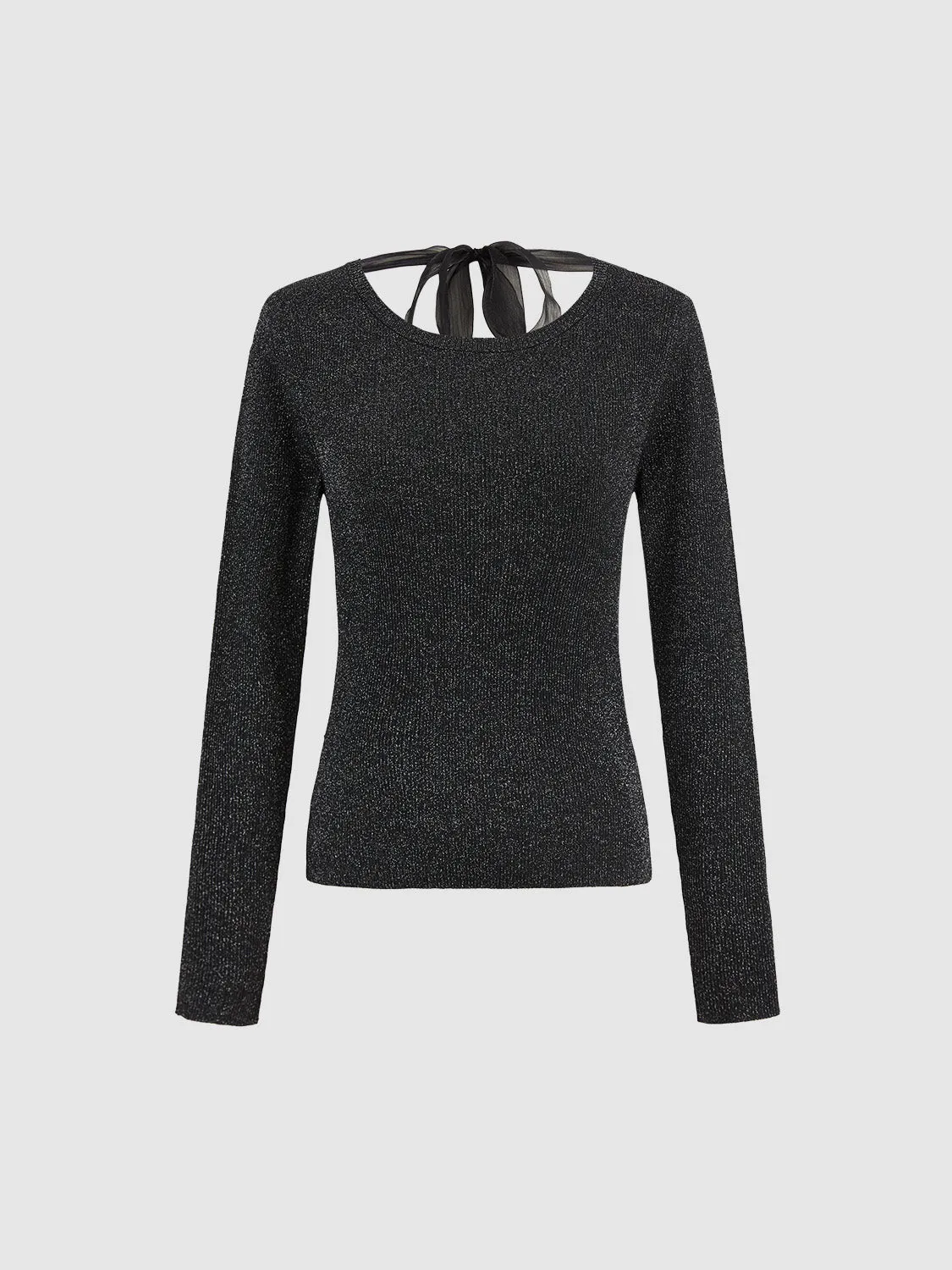 Skinny Crew Neck Knitted T-Shirt sold by Urban Revivo product image thumbnail 2