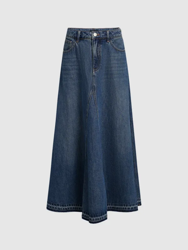 Maxi Denim Skirt sold by Urban Revivo