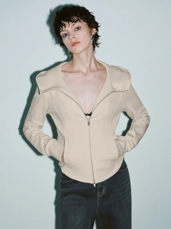 Zipper Front Skinny Jacket sold by Urban Revivo