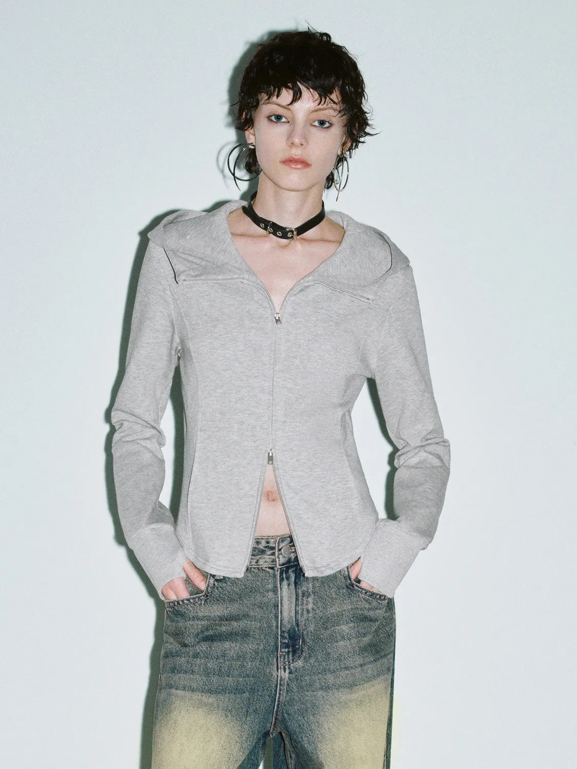 Zipper Front Skinny Jacket sold by Urban Revivo