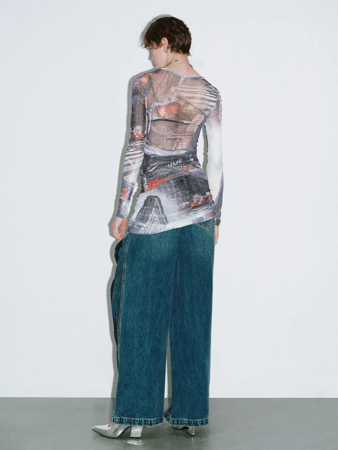 Printed Crew Neck Skinny Dress sold by Urban Revivo product image thumbnail 4