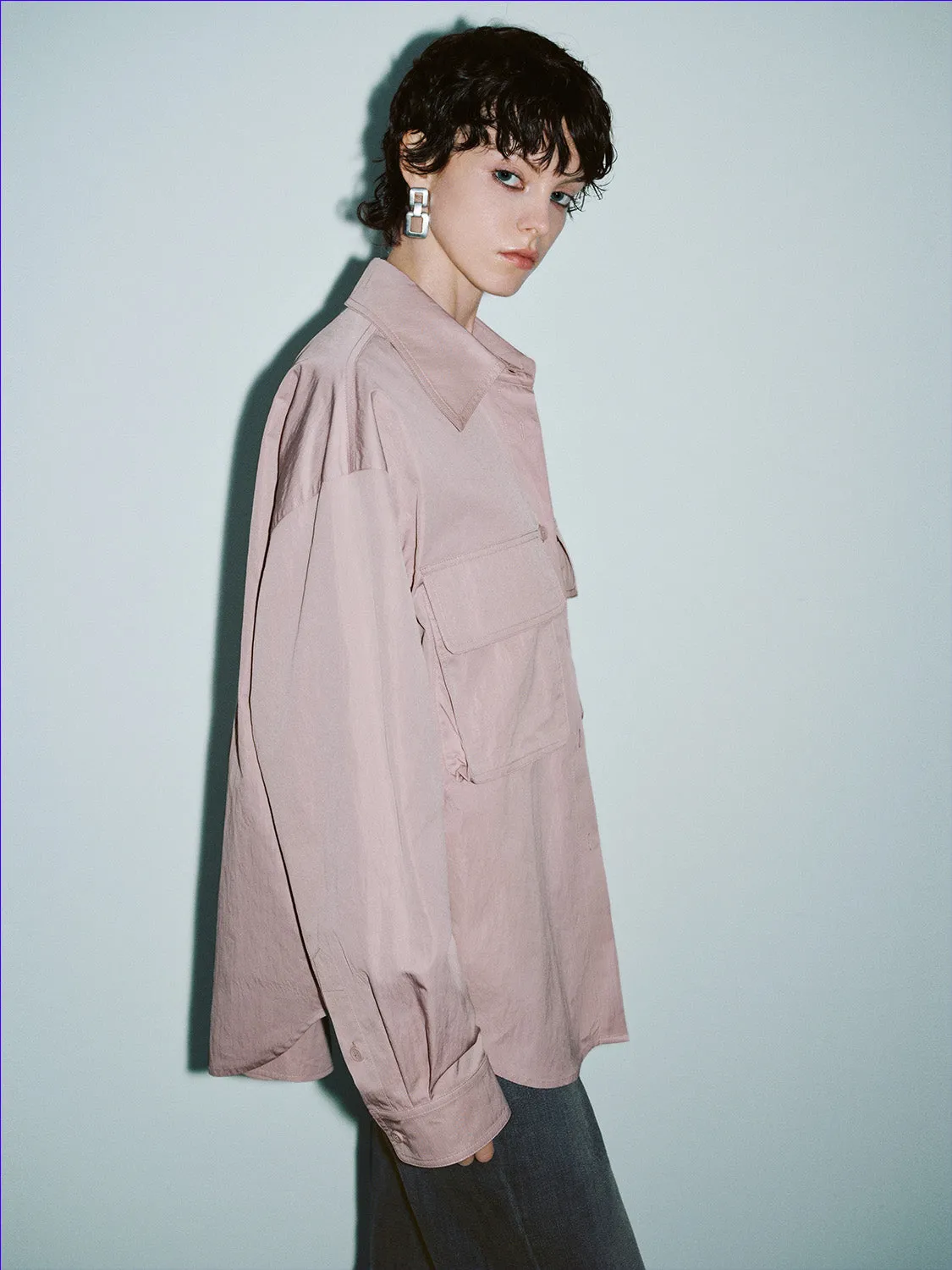 Button Up Loose Shirt sold by Urban Revivo product image thumbnail 3