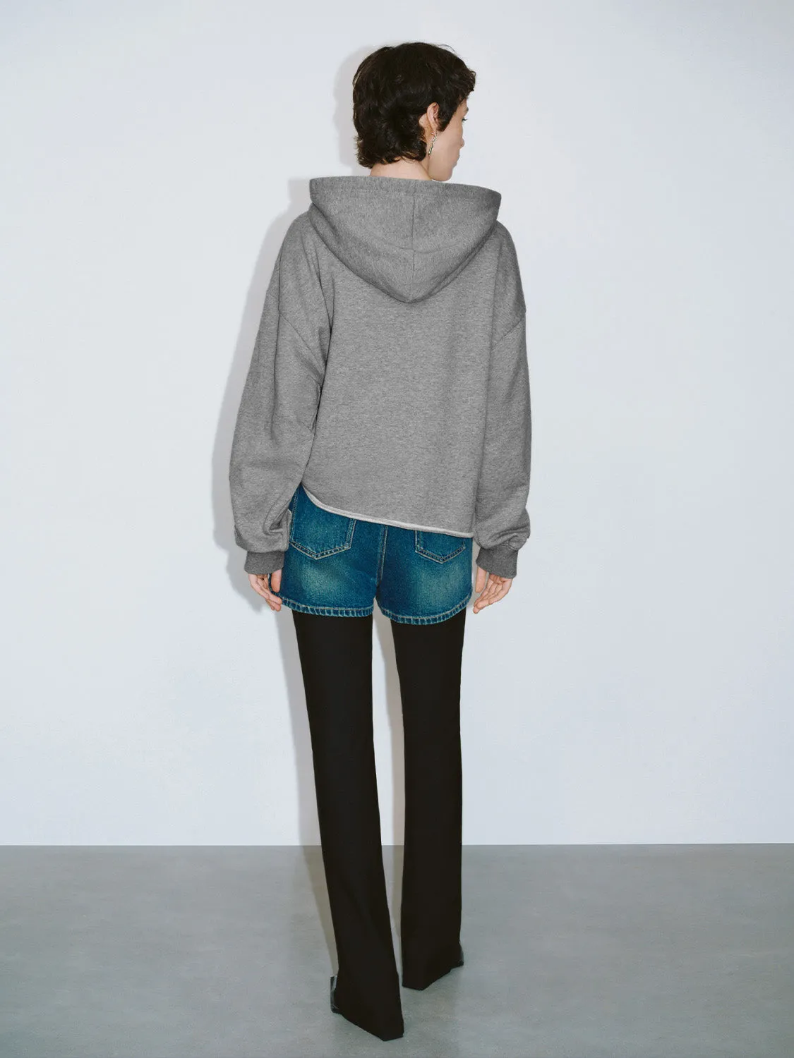 Printed Hooded Loose Sweatshirt sold by Urban Revivo product image thumbnail 4