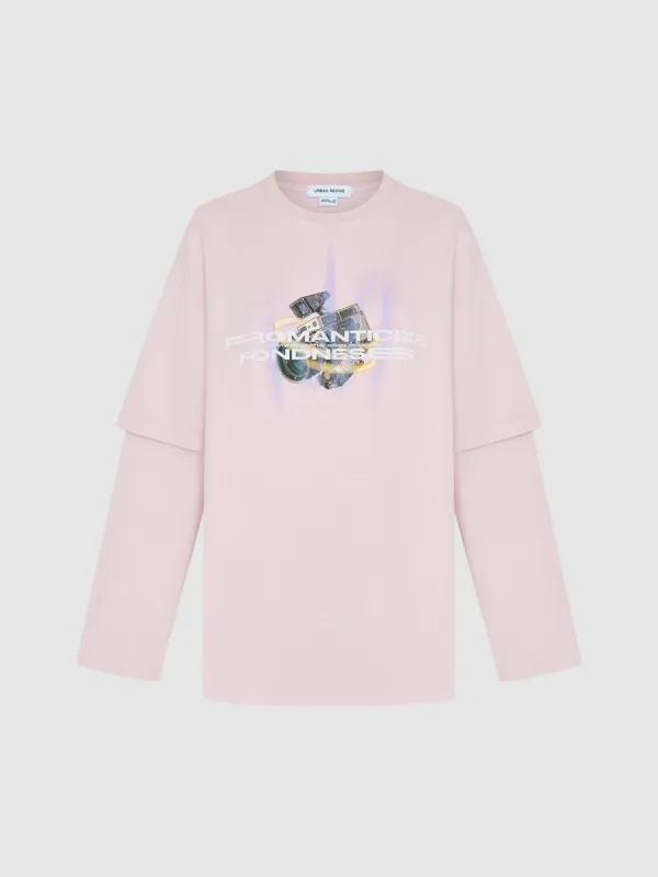 Printed Crew Neck Loose T-Shirt sold by Urban Revivo