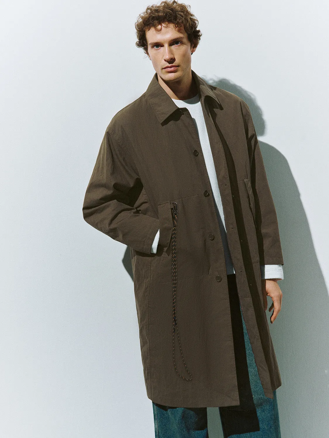 Button Up Oversized Trench Coat sold by Urban Revivo product image thumbnail 5