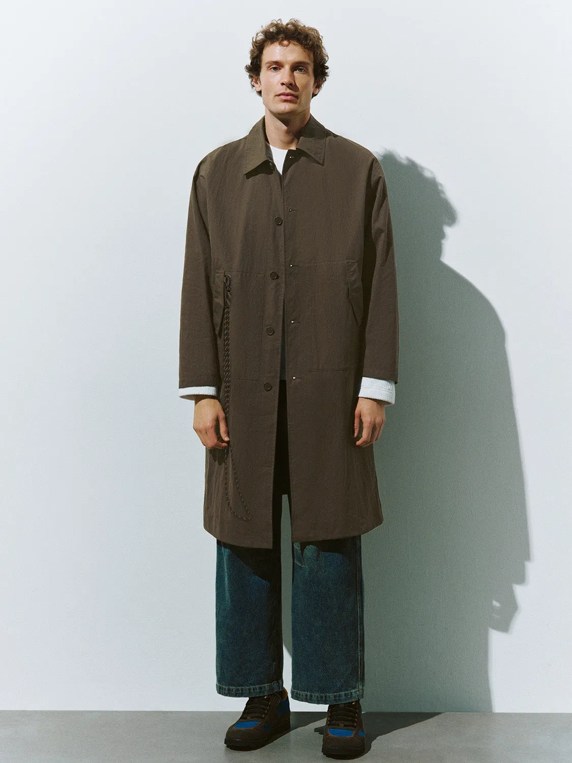 Button Up Oversized Trench Coat sold by Urban Revivo