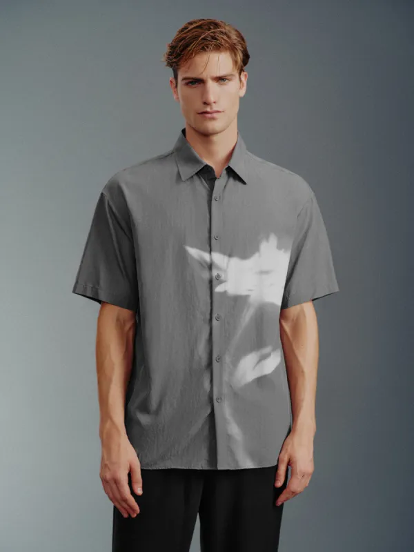 Printed Button Up Loose Shirt sold by Urban Revivo