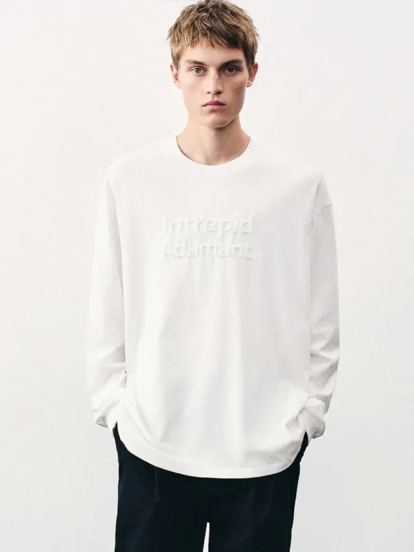 Embossed Crew Neck Oversized T-Shirt sold by Urban Revivo