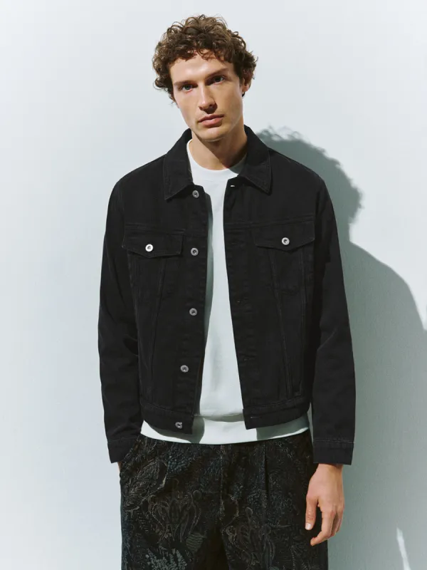 Button Up Denim Jacket sold by Urban Revivo