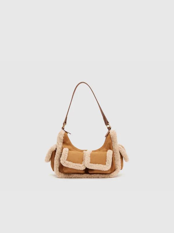Furry Trim Shoulder Bag sold by Urban Revivo