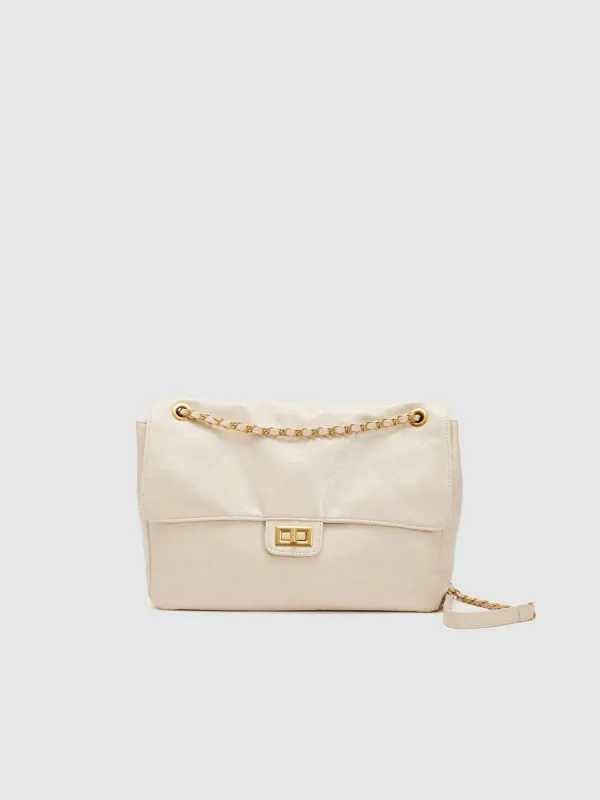 Chained Vegan Leather Shoulder Bag sold by Urban Revivo