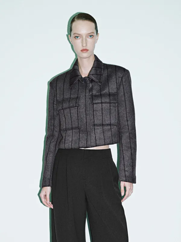 Striped Straight Jacket sold by Urban Revivo