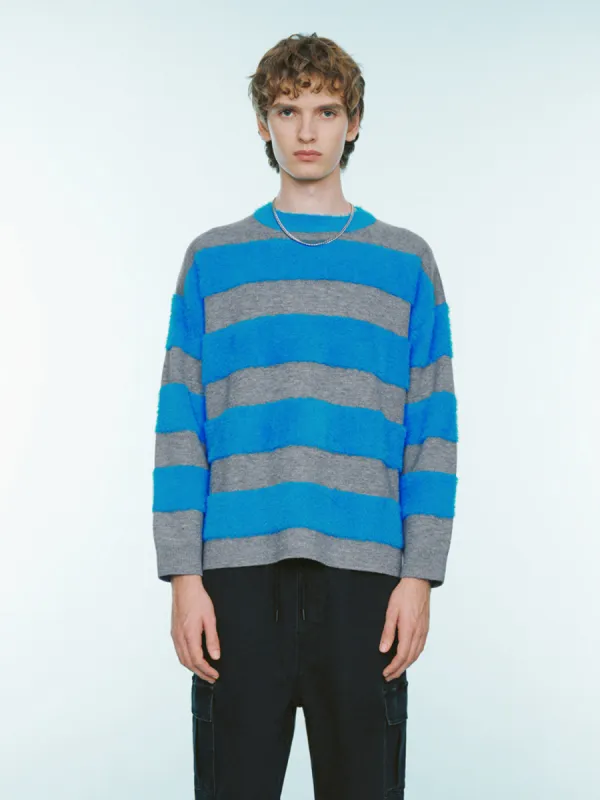Striped Crew Neck Knitted T-Shirt sold by Urban Revivo