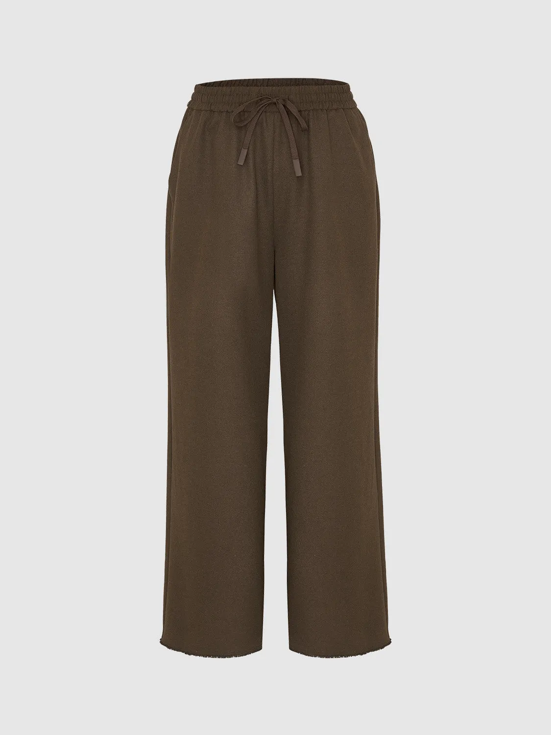 Drawstring Waist Straight Pants sold by Urban Revivo