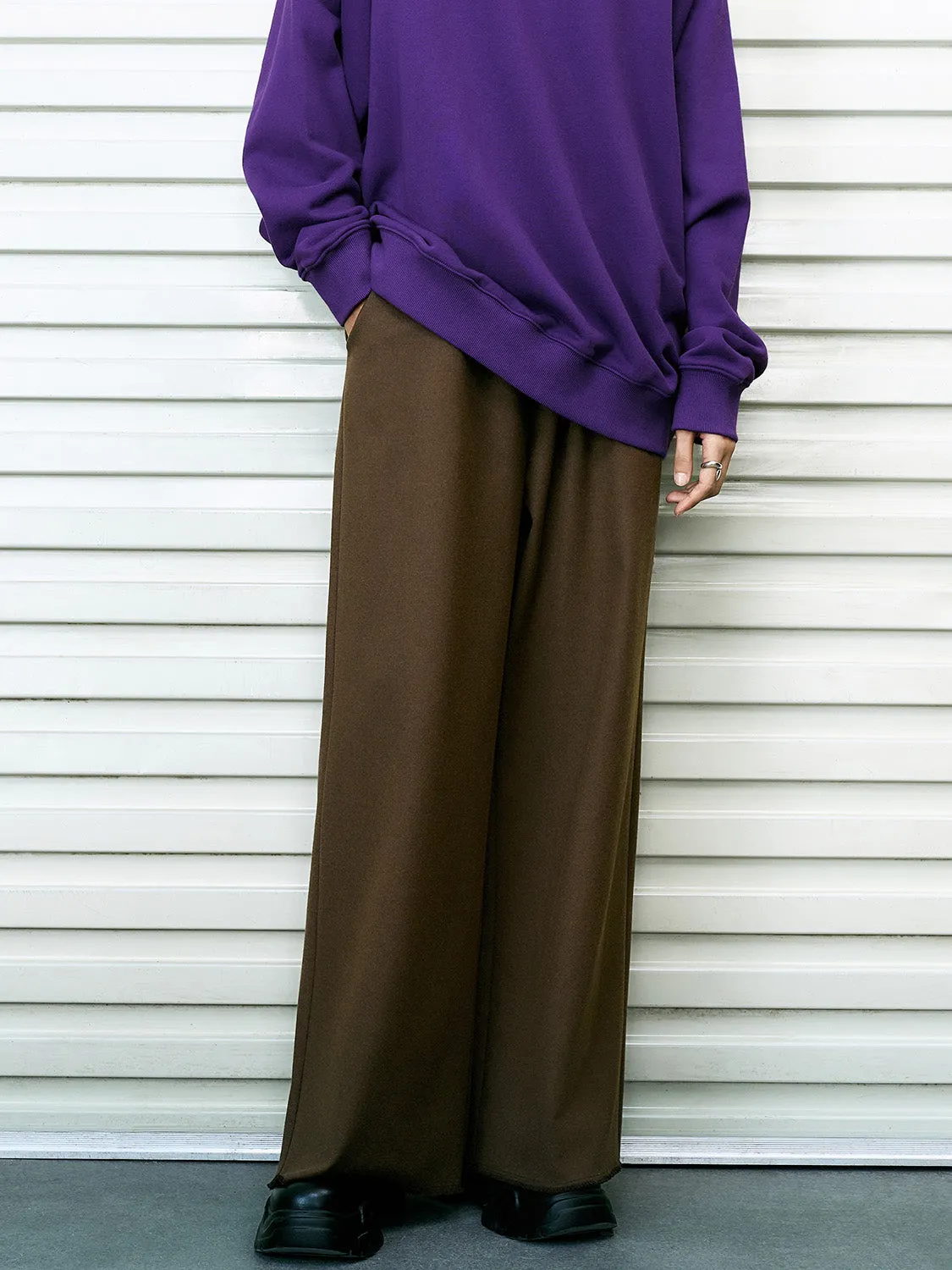 Drawstring Waist Straight Pants sold by Urban Revivo product image thumbnail 2